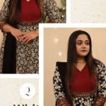 Cotton and rayon handwork kurti with shall