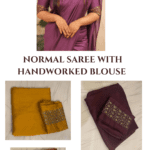 NORMAL SAREE WITH HANDWORKED BLOUSE