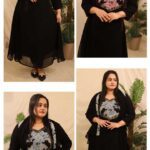 GEORGETTE HANDWORKED KURTI WITH SHAWL