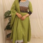 HAND WORKED COTTON KURTI SHALL SET 1